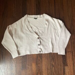 Wild fable cropped white sweater